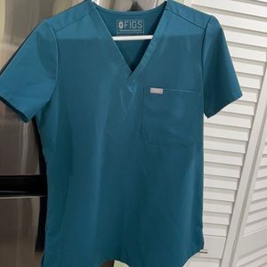 Figs Catrina scrub top sz S in Teal